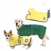 Dog Bathrobe Towel Super Absorbent Dog Drying Coat Adjustable Pet Towel